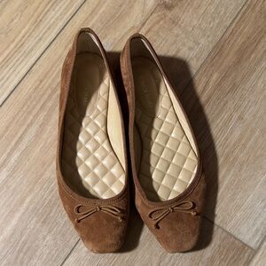Veronica Beard Brown Suede Ballet Flats